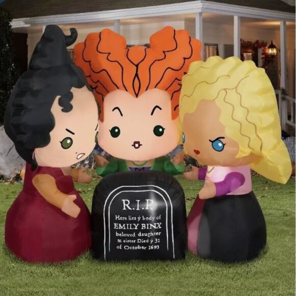 Disney Hocus Pocus 5ft Sanderson Sisters Halloween Airblown Inflatable Prop Yard - Picture 1 of 8